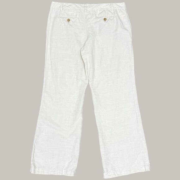 EUC Women's BANANA REPUBLIC Linen Flowy Wide Leg Pants | Size 12 - Picture 2 of 7